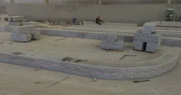 天津 芝麻白整石坐凳（光面+自然面）