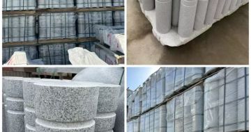 天津 芝麻白花岗岩挡车柱、隔离柱多少钱