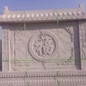 天津 芝麻白花岗岩屏风，照壁，影壁