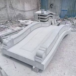 天津 芝麻灰花岗岩园林景观 小石桥