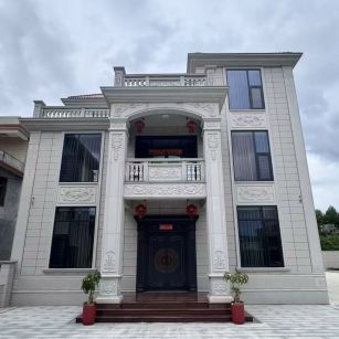 天津 芝麻白石材别墅干挂案例展示