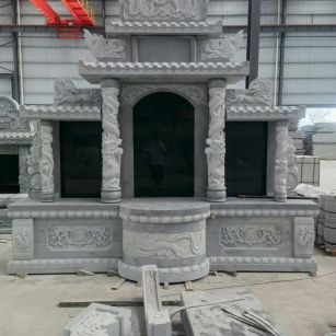 天津 芝麻灰高档墓碑，土墓，可定制