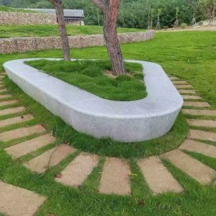 天津 芝麻白光面整石坐凳