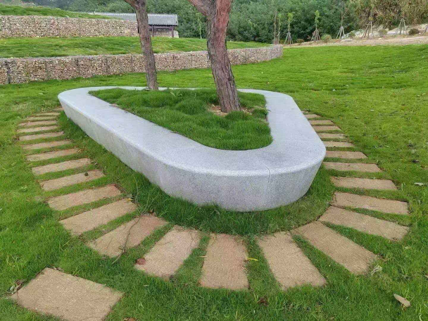 天津 芝麻白光面整石坐凳