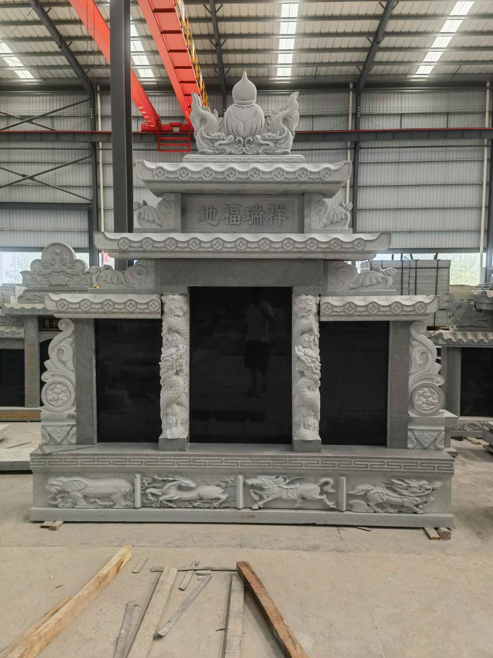 天津 芝麻灰高档墓碑、土墓，一套也支持定做