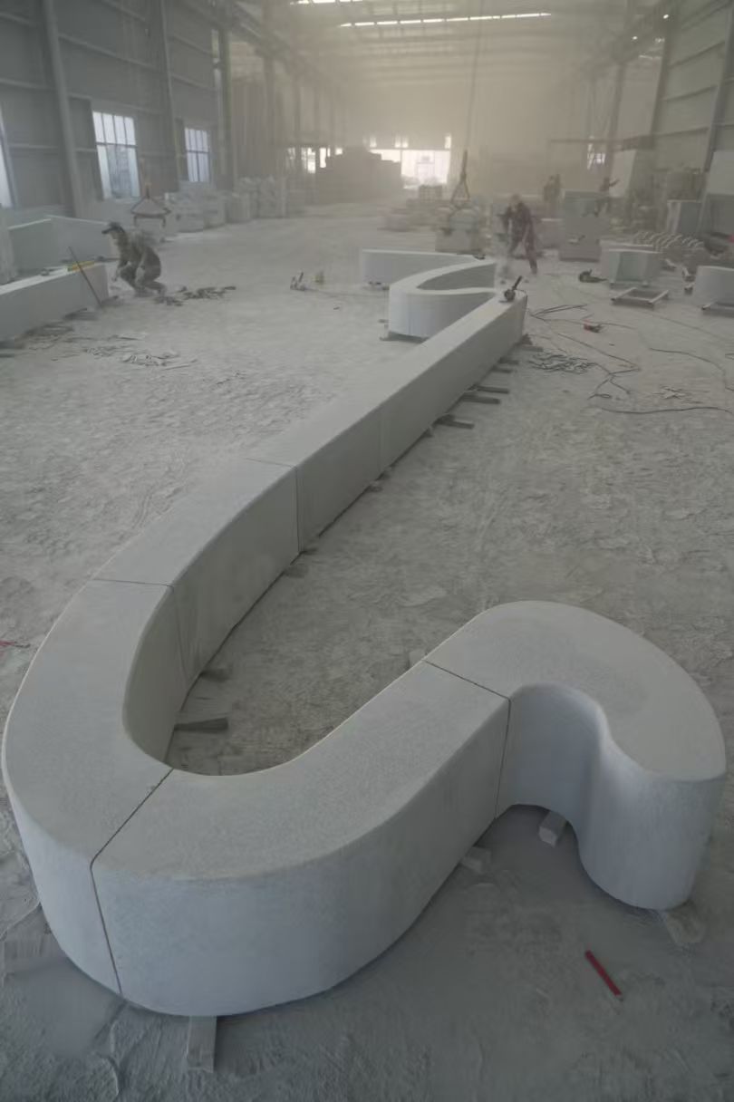 天津 花岗岩整石坐凳拼装